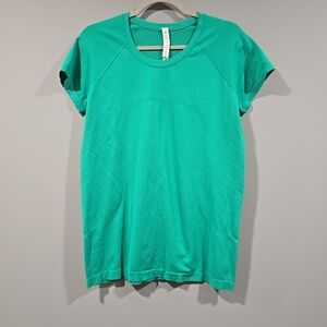 Lululemon Swiftly Tech Short Sleeve Vibrant Green Women's Sz 12 Excellent EUC A